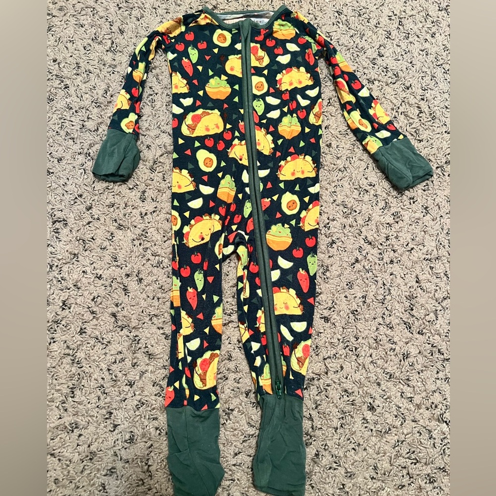 Little Sleepies 6-12 Months Taco Time Zippy